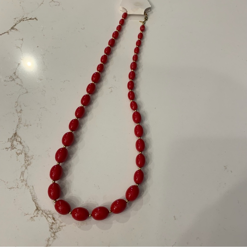 Vintage* 1980’s Pair of  Red & GreenBeaded Necklaces Perfectly Festive! - Picture 3 of 9